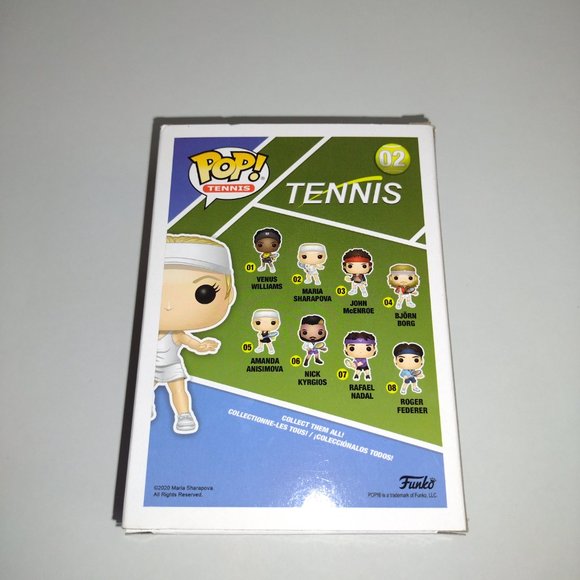 Tennis Legends Bjorn Borg 02 Funko Pop! Maria Sharapova 6.5 x 4.72 x 3.62 inches - Picture 5 of 7